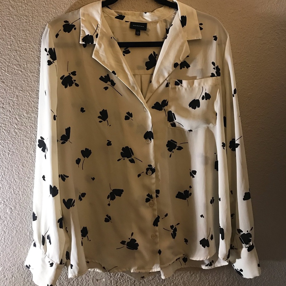 Who What Wear Cream Blouse